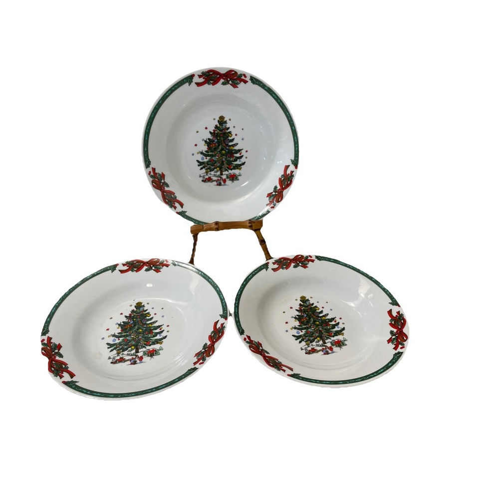 Christmas In The Park Soup Bowls Set Of Three 8 in
